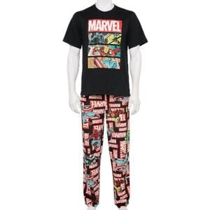 Marvel Men's Classic Marvel Comic Strip Pajamas